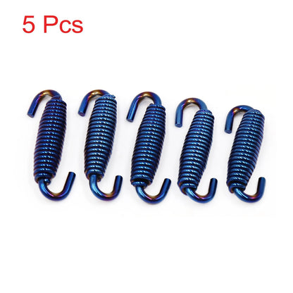 5pcs / 59mm / Blue Swivel Universal Muffler Exhaust Pipe Spring for Motorcycle