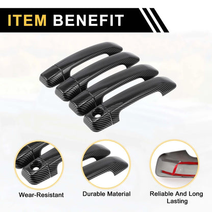 4pcs Carbon Fiber Exterior Door Handle Covers for Toyota Tundra (2007-2020)