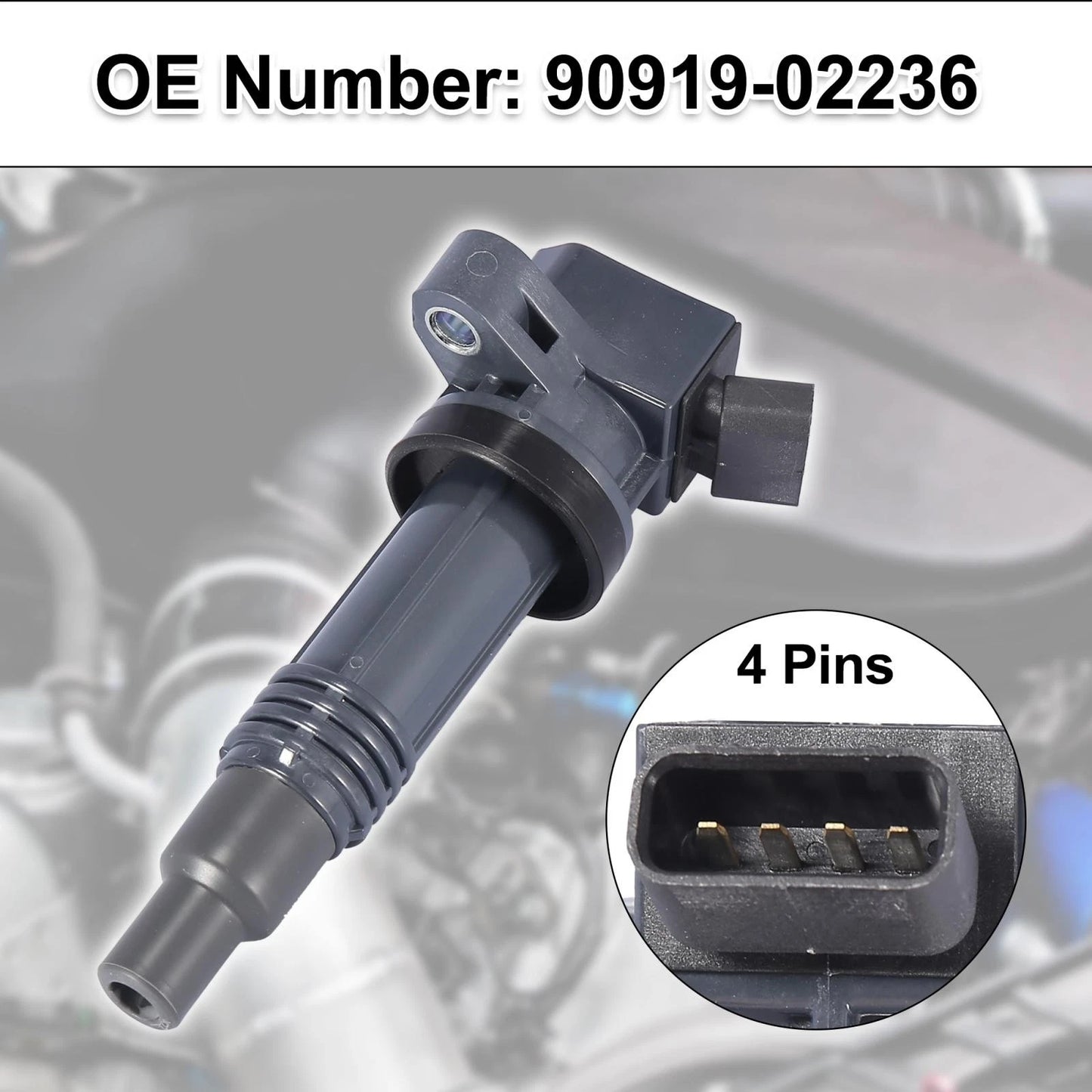 4x Ignition Coil for Toyota Matrix Corolla Solara (2003–2008)