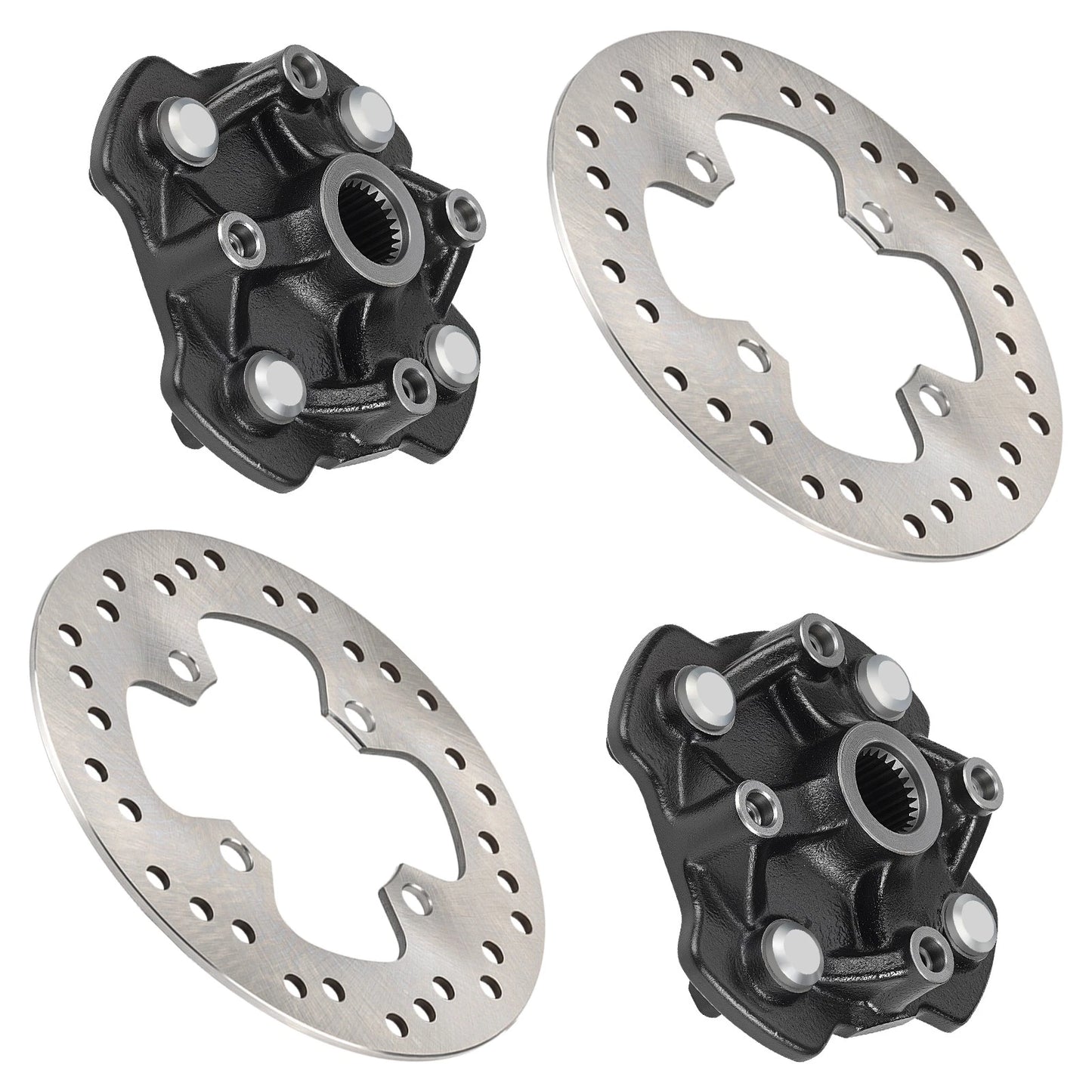 Front Left/Right Wheel Hubs Brake Disc for Honda Rancher 420 TRX420 14-24"