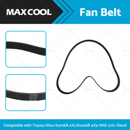 Drive Belt 7PK1515 for Toyota Hilux KUN16R KUN26R 3.0L Diesel (2005-2015)