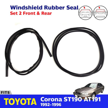 Windshield Moulding Rubber F+R Set 2 Fits Toyota Corona ST190 AT190 1992-96 D08