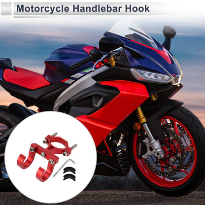 Arc Aluminum Alloy Motorcycle Hanging Hook Hexagon Wrench Screw Washer 1Set Red