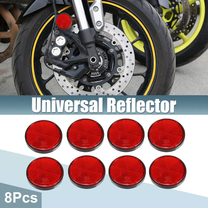 8pcs Round Safety Spoke Reflective Self Adhesive Reflector for Motorcycle