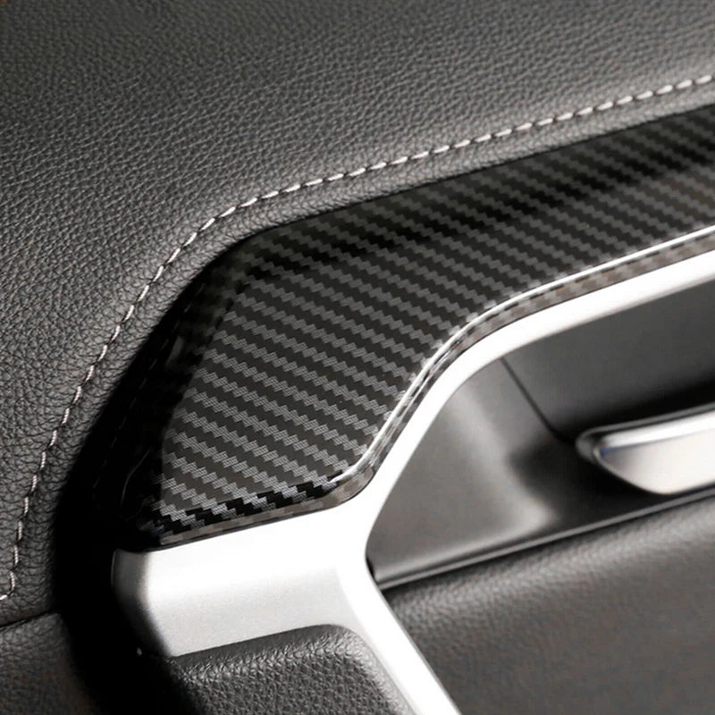 ABS Carbon Fiber Door Armrest Cover Trim for Toyota RAV4 (2019–2023)