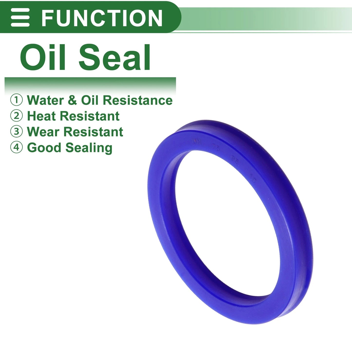 Oil Seal 75x95x10mm Rotary Shaft Seal TPU Blue 5 Pcs for Make Model
