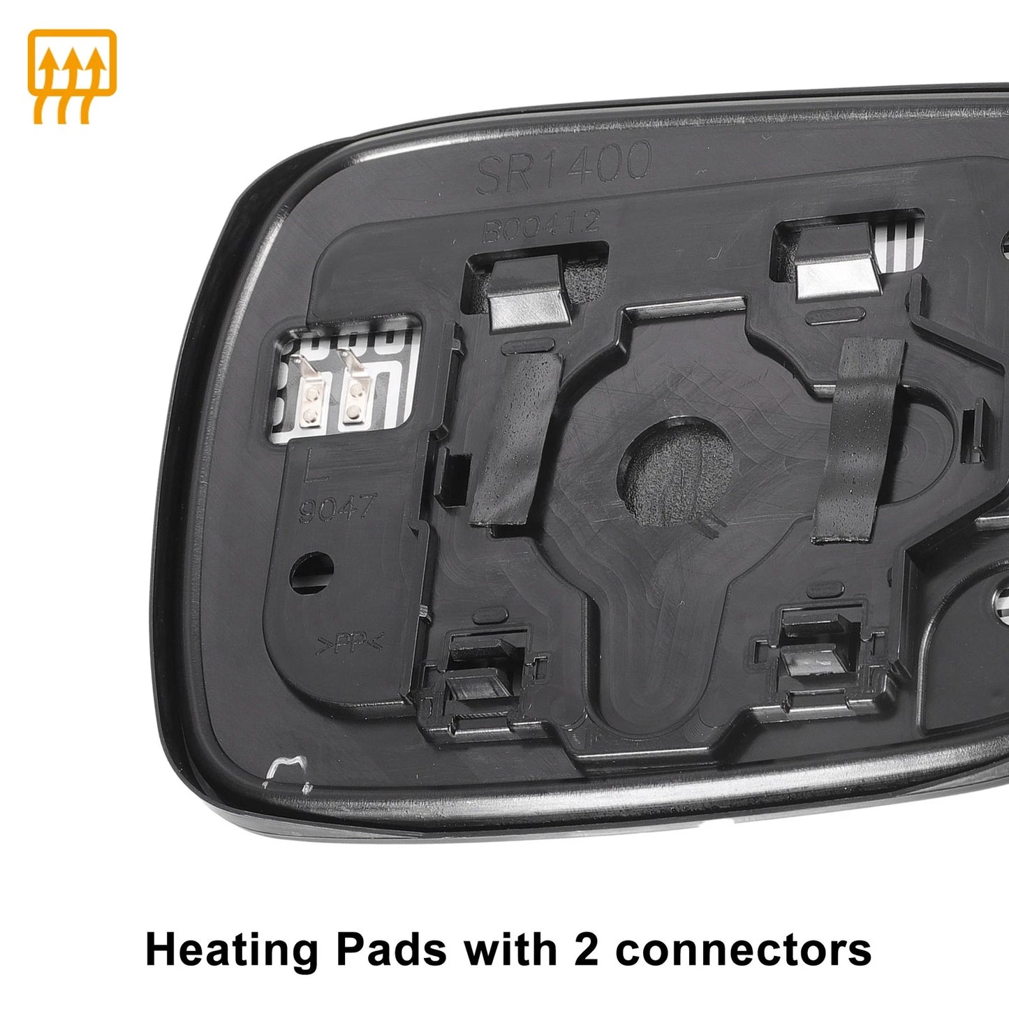 Left Side Heated White Mirror Glass for Honda Accord (2011-2013)