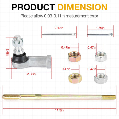 Tie Rod Ends Kit for Honda Rancher 350 TRX350 FE/FM/TE/TM 2000-2006
