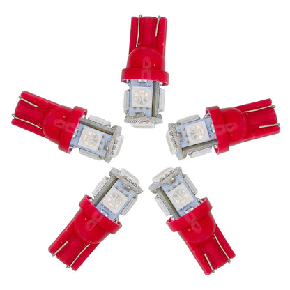5 x Red LED Instrument Cluster Light Bulbs for Ford Bronco, F150, F350