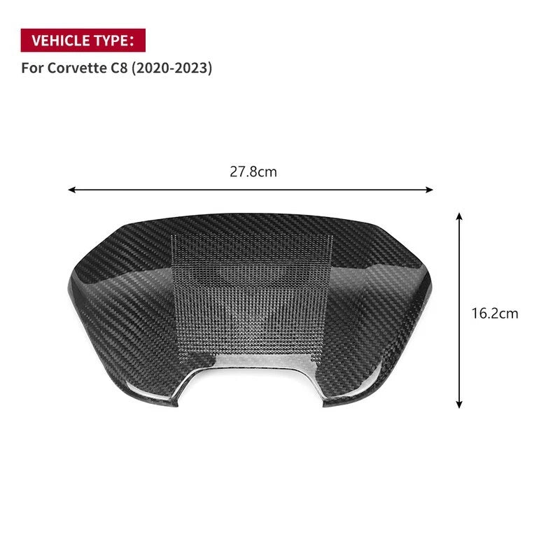 Dry Carbon Fiber Rear Speaker Panel Cover Trim for Corvette C8 2020-2023