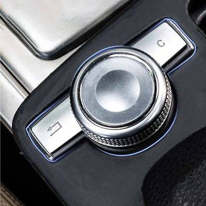 2 x Multimedia Button Cover Silver for Mercedes Benz C E GLK GLS (2010-2020)