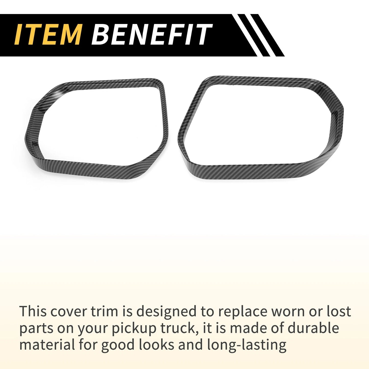 Carbon Fiber Rearview Mirror Eyebrow Trim for Toyota Tundra (2007-2023)