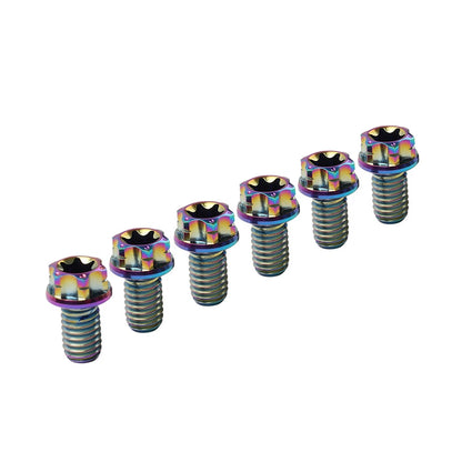 6pcs M6x40mm Titanium Torx Head Flange Bolts for Motorcycle Bicycle