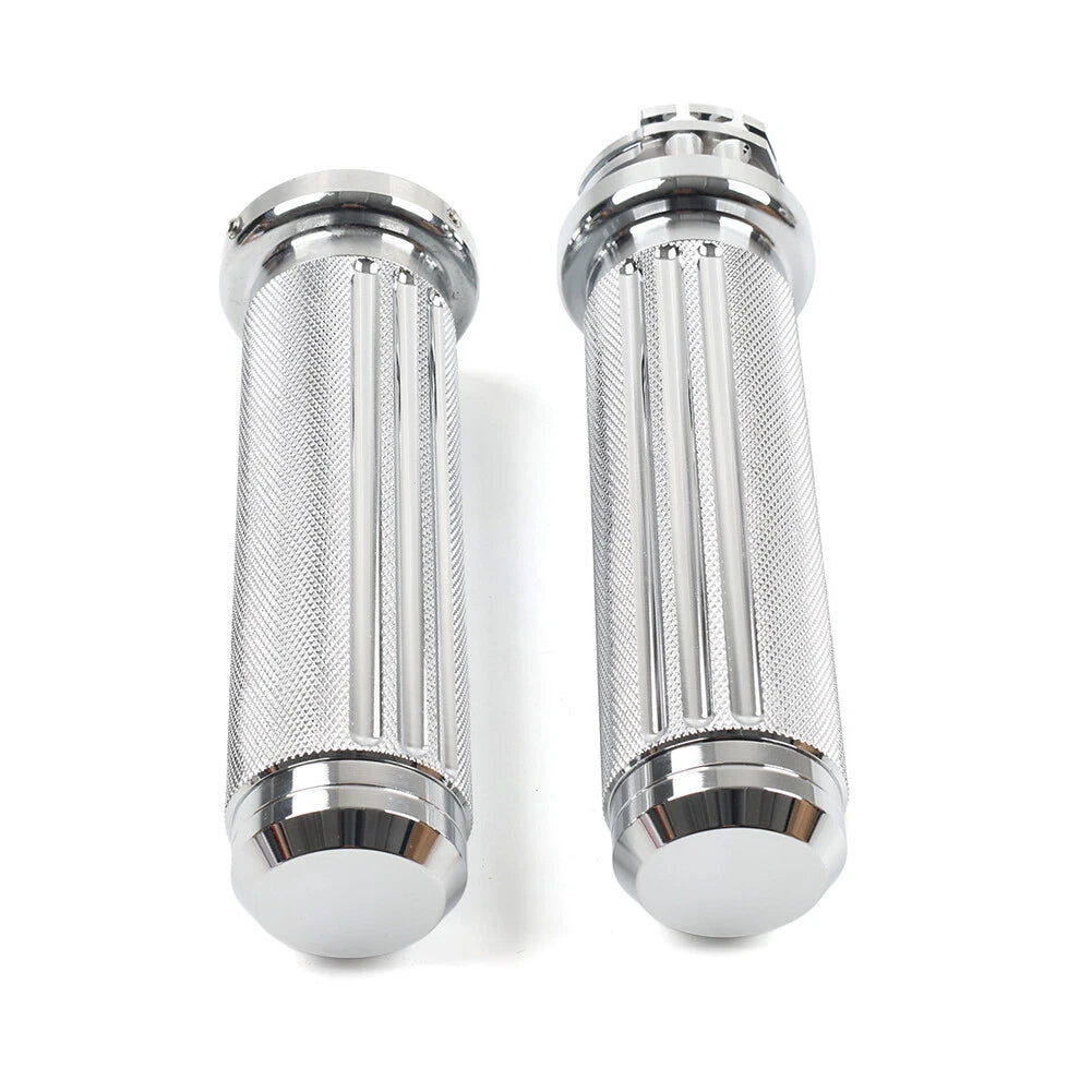 Chrome Handlebar Hand Grips for Harley Heritage Softail Dyna