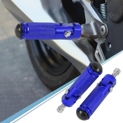 Pair 2 x 8mm Aluminum Alloy Rearset Footrest Footpeg Blue for Motorcycle