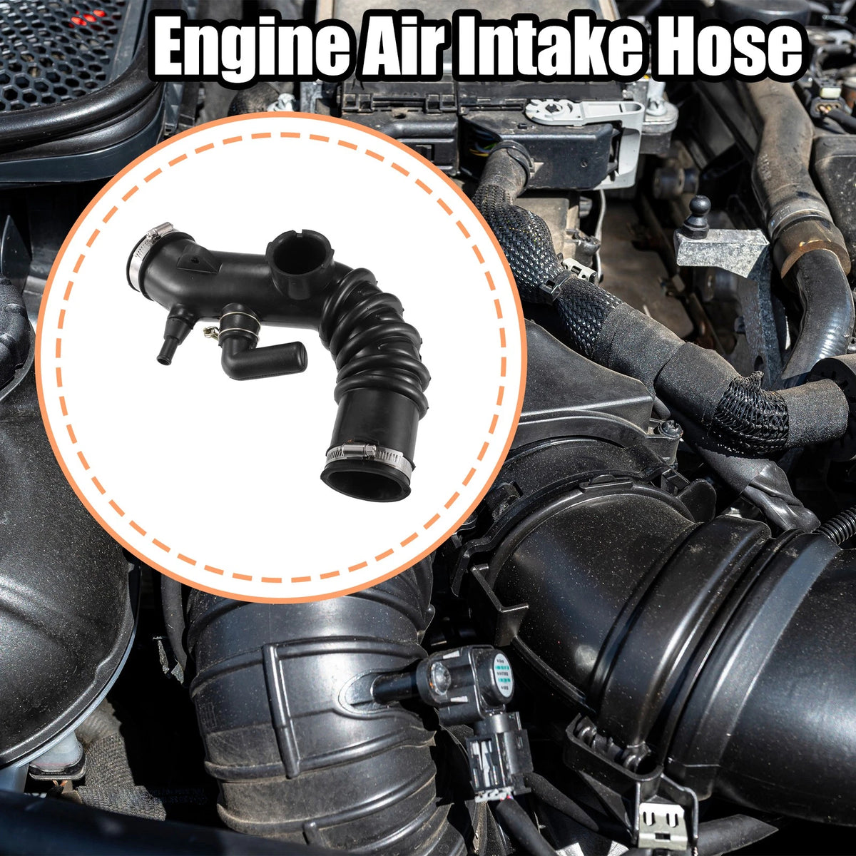 Car Engine Air Intake Hose for Toyota Camry (1997-1999) Black