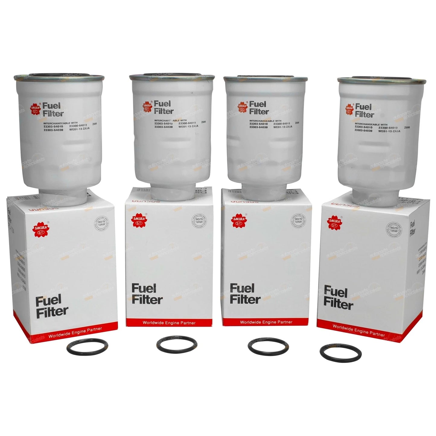 4 x Diesel Fuel Filter Interchangeable with Ryco Z699