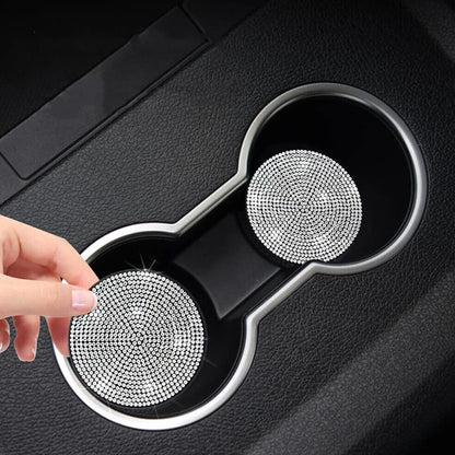Bling Car Cup Holder Coaster Mats for Universal Auto Interior Accessories
