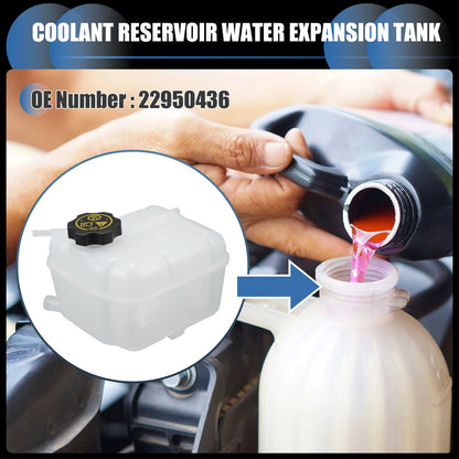 1 Set Coolant Expansion Overflow Tank w/ Cap for Buick Regal (2011–2017)