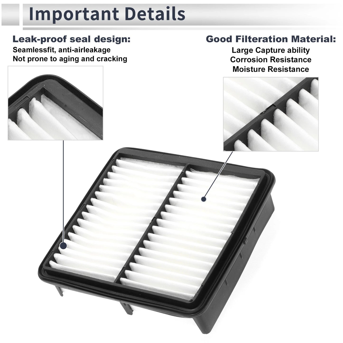 Engine Air Filter for Hyundai Elantra (2007-2010) - 1 x Quality Replacement