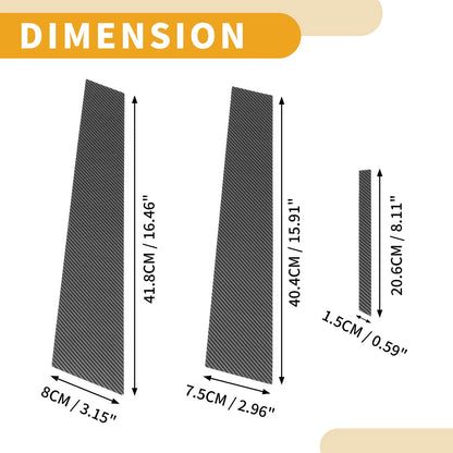 6 Pcs Carbon Fiber Door Pillar Window Trim for Toyota Mark X (2004-2019)