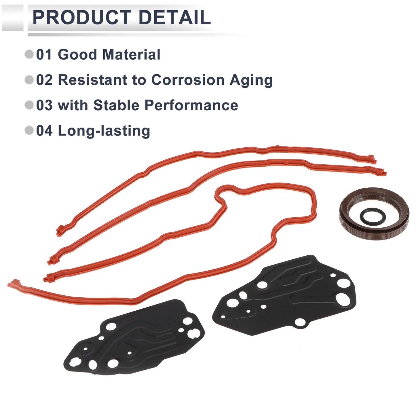 Engine Timing Cover Gasket Seal Set for Ford Lincoln 5.4L (2004-2010)