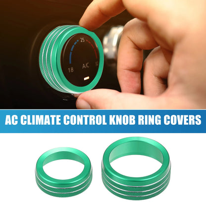 AC Radio Switch Knob Cover Decals for Dodge Durango 2014-2020 Green 3 x Set