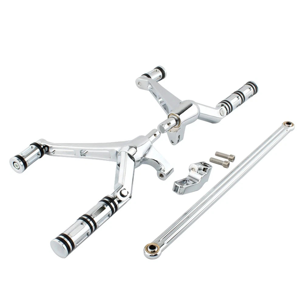 Chrome Aluminum Footrest Pedal Bracket Set for Harley V-Rod Muscle (2002-2017)