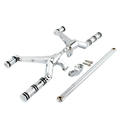 Chrome Aluminum Footrest Pedal Bracket Set for Harley V-Rod Muscle (2002-2017)