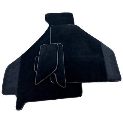 AutoWin Black Floor Mats for Ferrari F355 (1994-1999) with Alcantara Leather