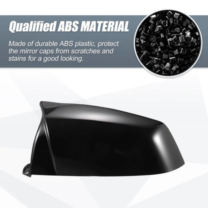 Rearview Mirror Cover Cap Gloss Black for BMW 5 6 7 Series (2009-2017)
