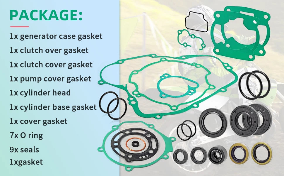 Engine Gasket Seal Rebuild Kit for Kawasaki KX80 KX85 KX100 (1998–2005)