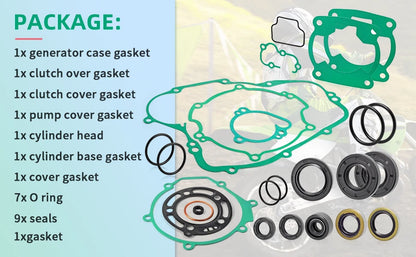 Engine Gasket Seal Rebuild Kit for Kawasaki KX80 KX85 KX100 (1998–2005)