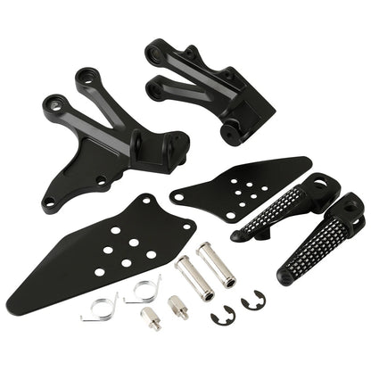 Matte Black Front Footrest Pegs for Kawasaki Ninja ZX10R (2004-2005)