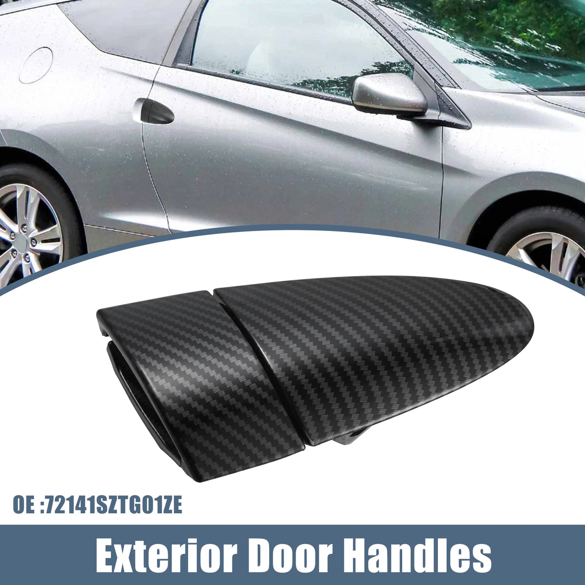 Front Right Exterior Door Handle Carbon Fiber for Honda CR-Z (2011-2016)