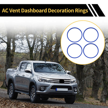 AC Vent Dashboard Decoration Rings for Toyota Tacoma (2016-2023) Blue 1 Set
