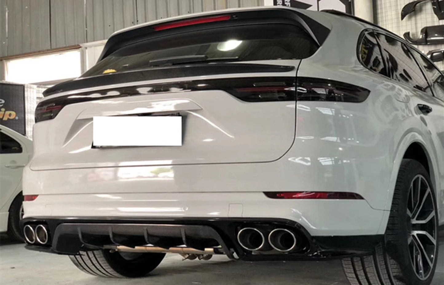 Rear Boot Spoiler Lip for Porsche Cayenne Coupe (2018-2022) Carbon Fiber