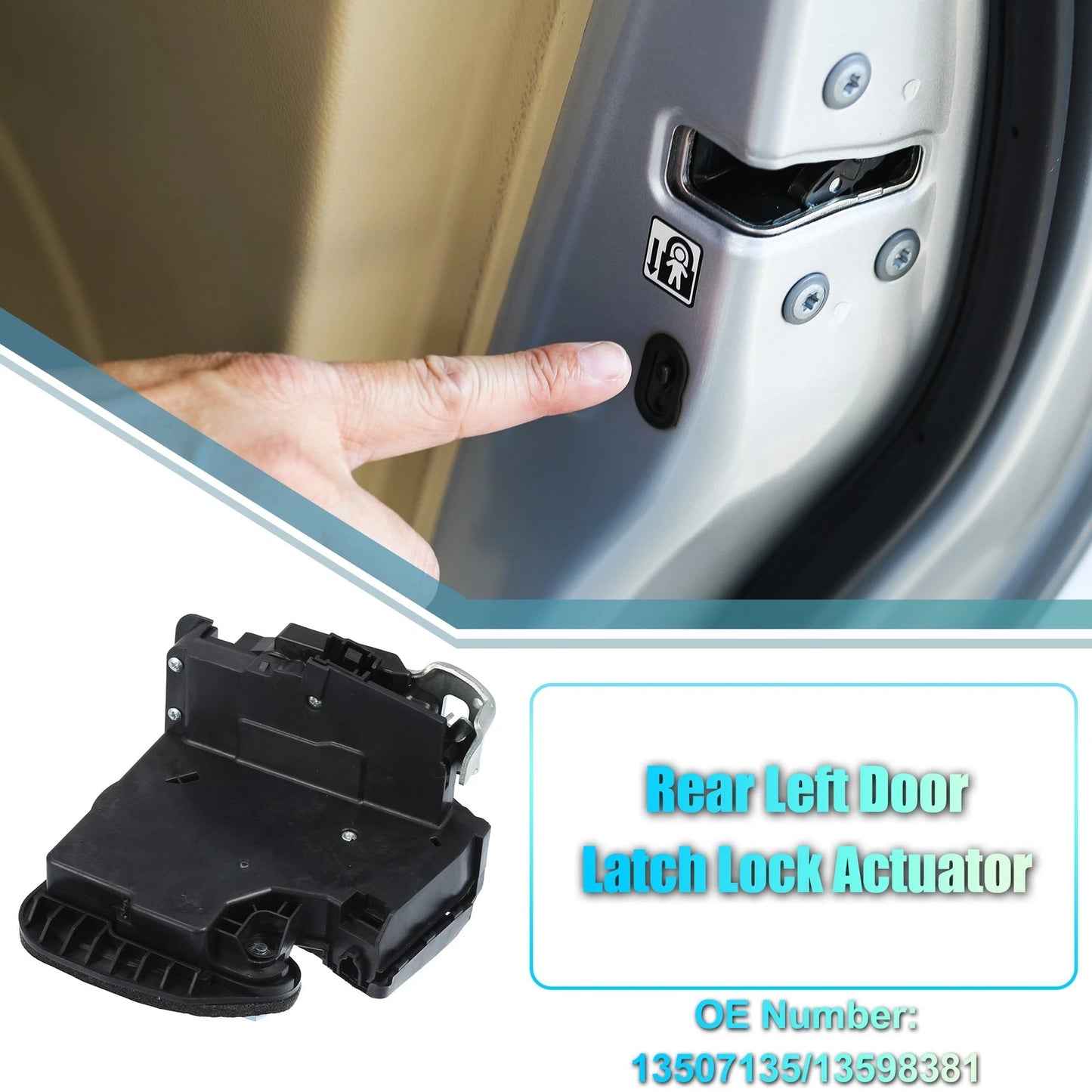Rear Left Door Lock Actuator for Chevy Silverado 1500 (2014-2019)