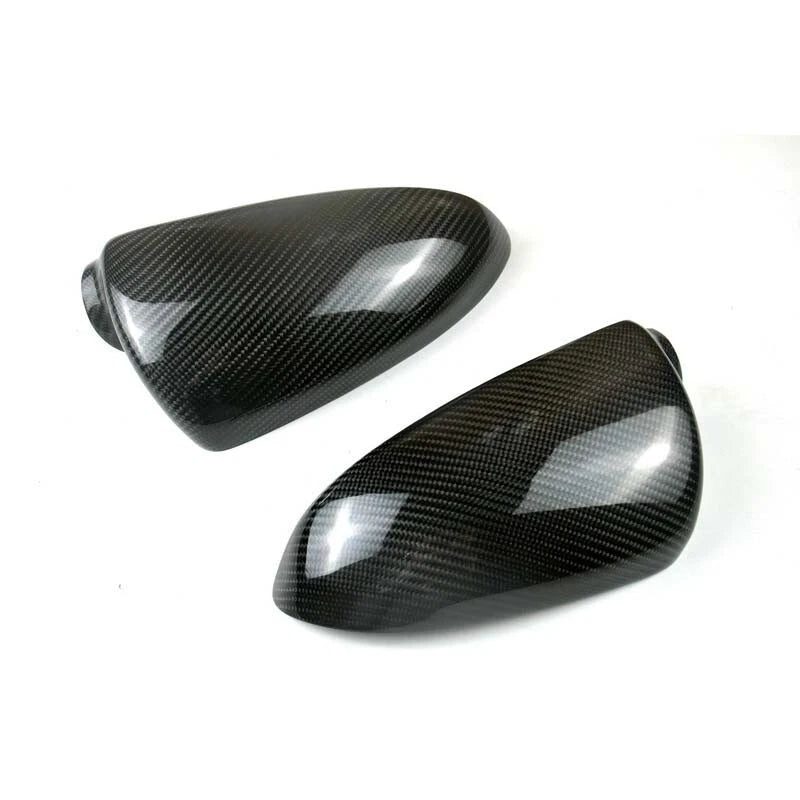 Real Carbon Fiber Add-on Side Mirror Shell Cover Caps for Smart Fortwo 2009-2014