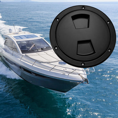 6 Inch Round Deck Plate Hatch for Boat Marine Inspection Black
