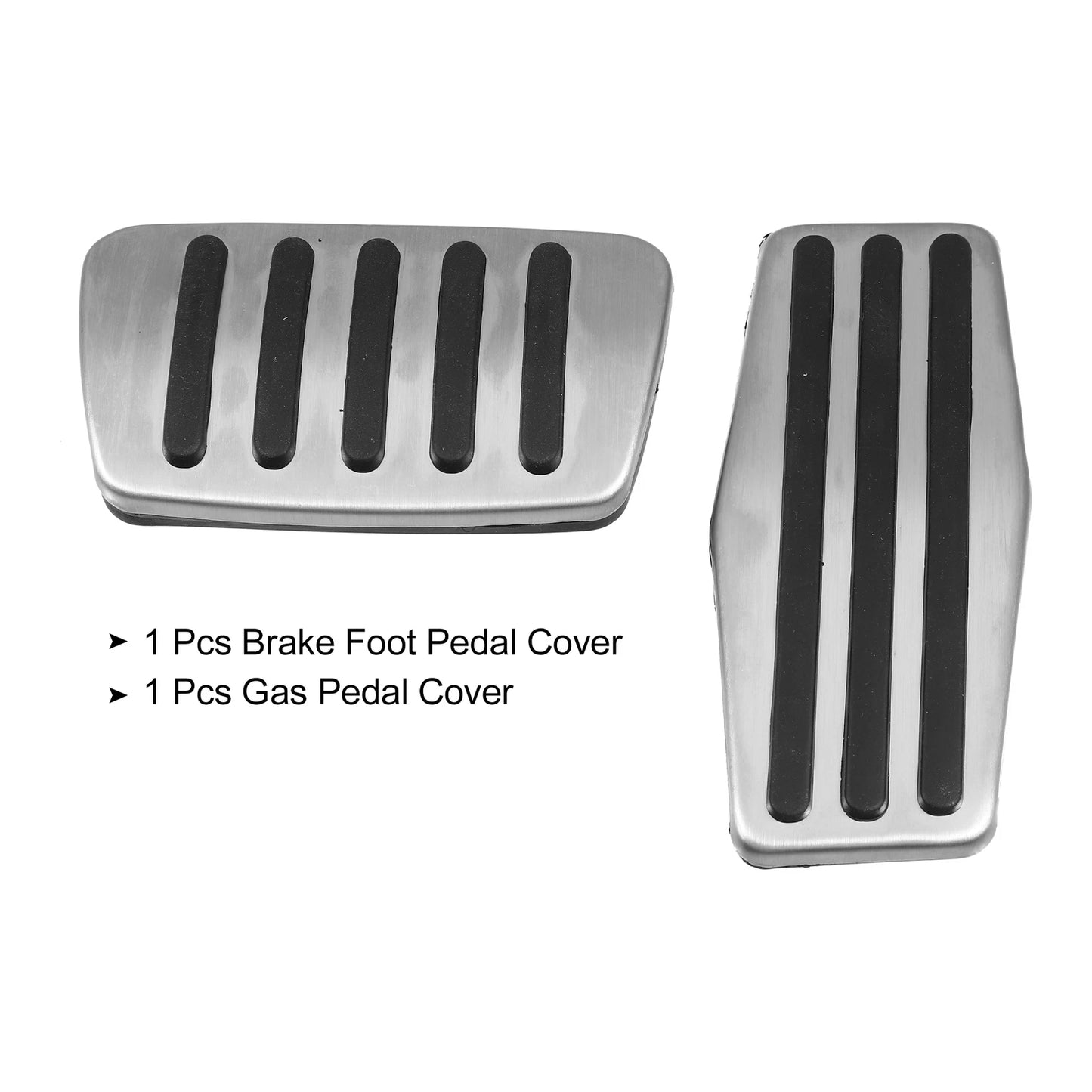 Brake Gas Accelerator Pedal Covers for Cadillac Buick Silver Tone