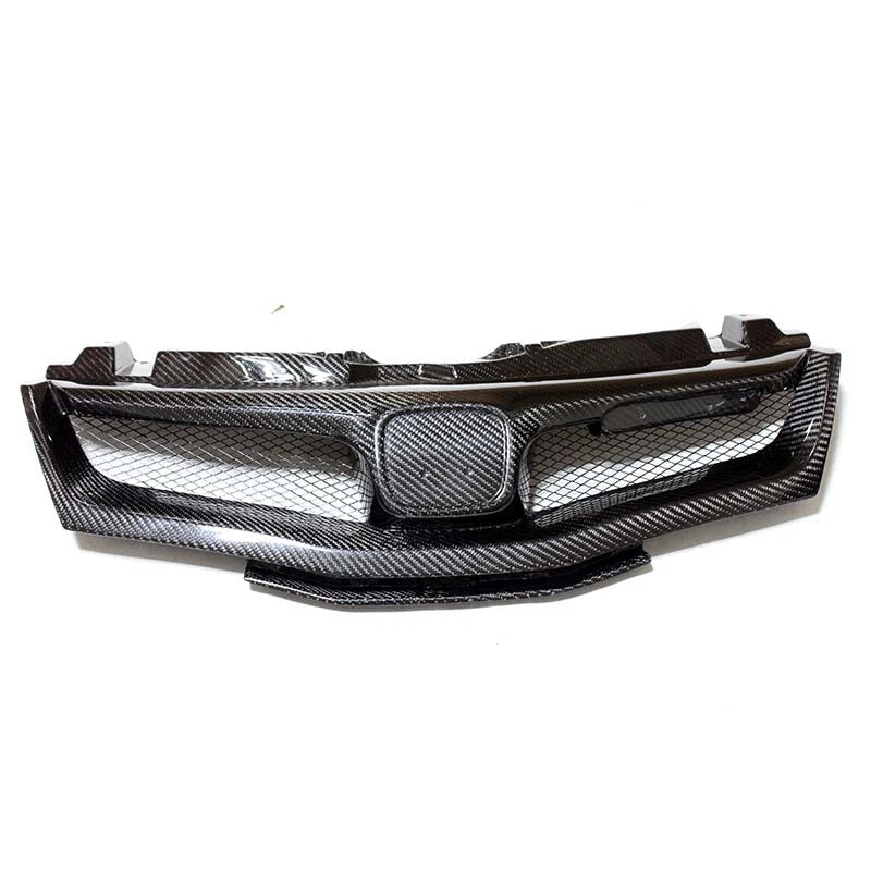 Carbon Fiber Front Bumper Grille Cover For Civic Type-R FN2 2008-2011 2009