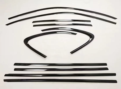 Steel Glossy Black Window Molding Cover Trim for Porsche Cayenne (2019-2023)