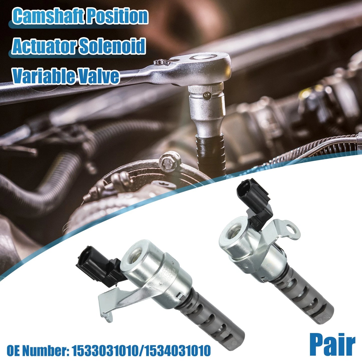 1 Pair Camshaft Position Actuator Solenoid Valve for Toyota Tacoma (2005–2015)