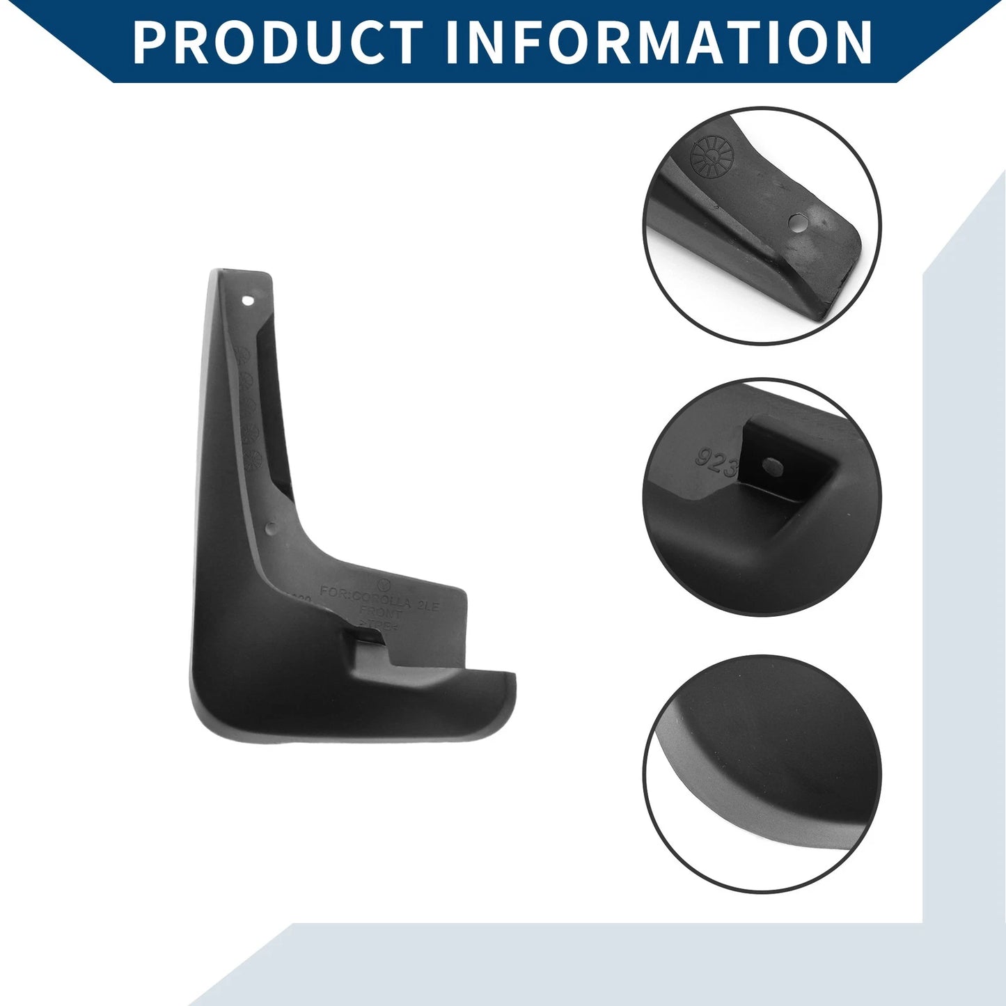 Mud Flaps Splash Guards Set for Toyota Corolla LE (2003-2006)