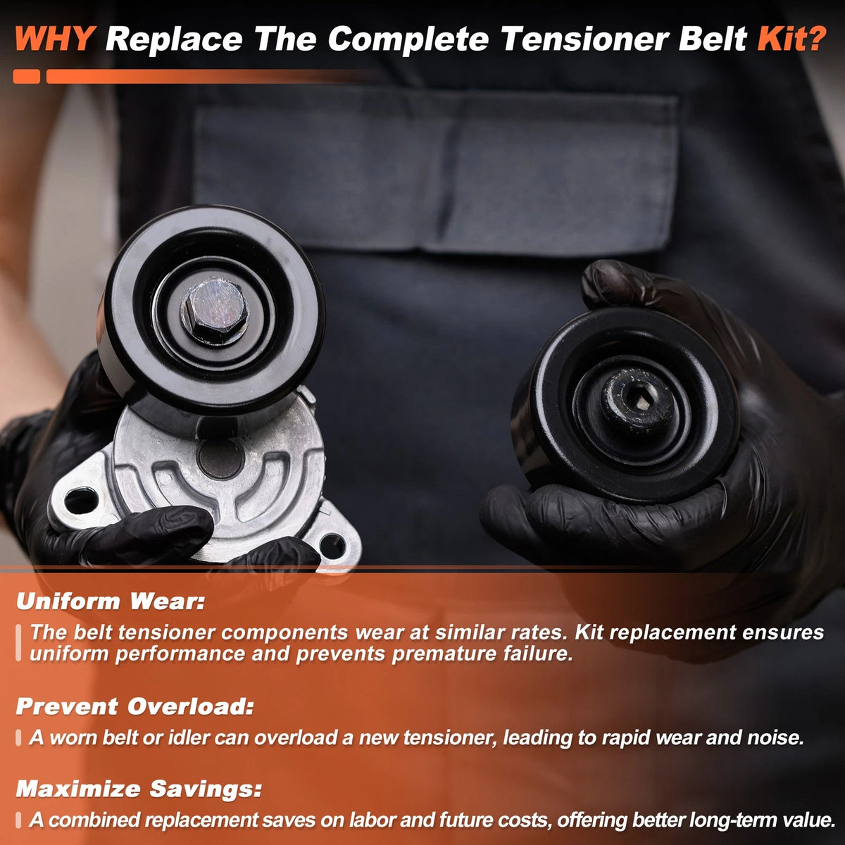 Set Drive Belt Tensioner Kit for BMW 535i (2011 - 2016)