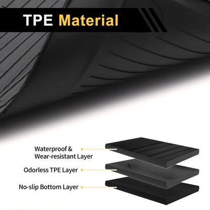 Cargo Liner Rear Trunk Mat for Toyota Corolla (2014-2019) Stripe Pattern TPE