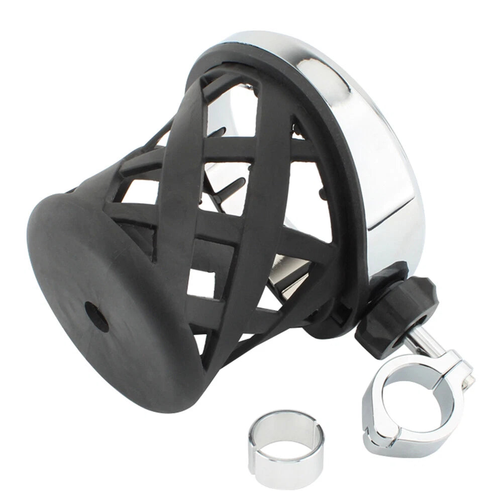 New Chrome Motorcycle Drink Cup Holder 7/8"-1" Clamp for Harley