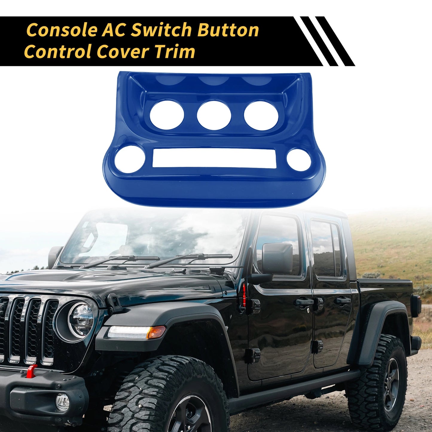 AC Switch Button Control Cover Trim for Jeep Wrangler JK JKU (2011-2017) Blue