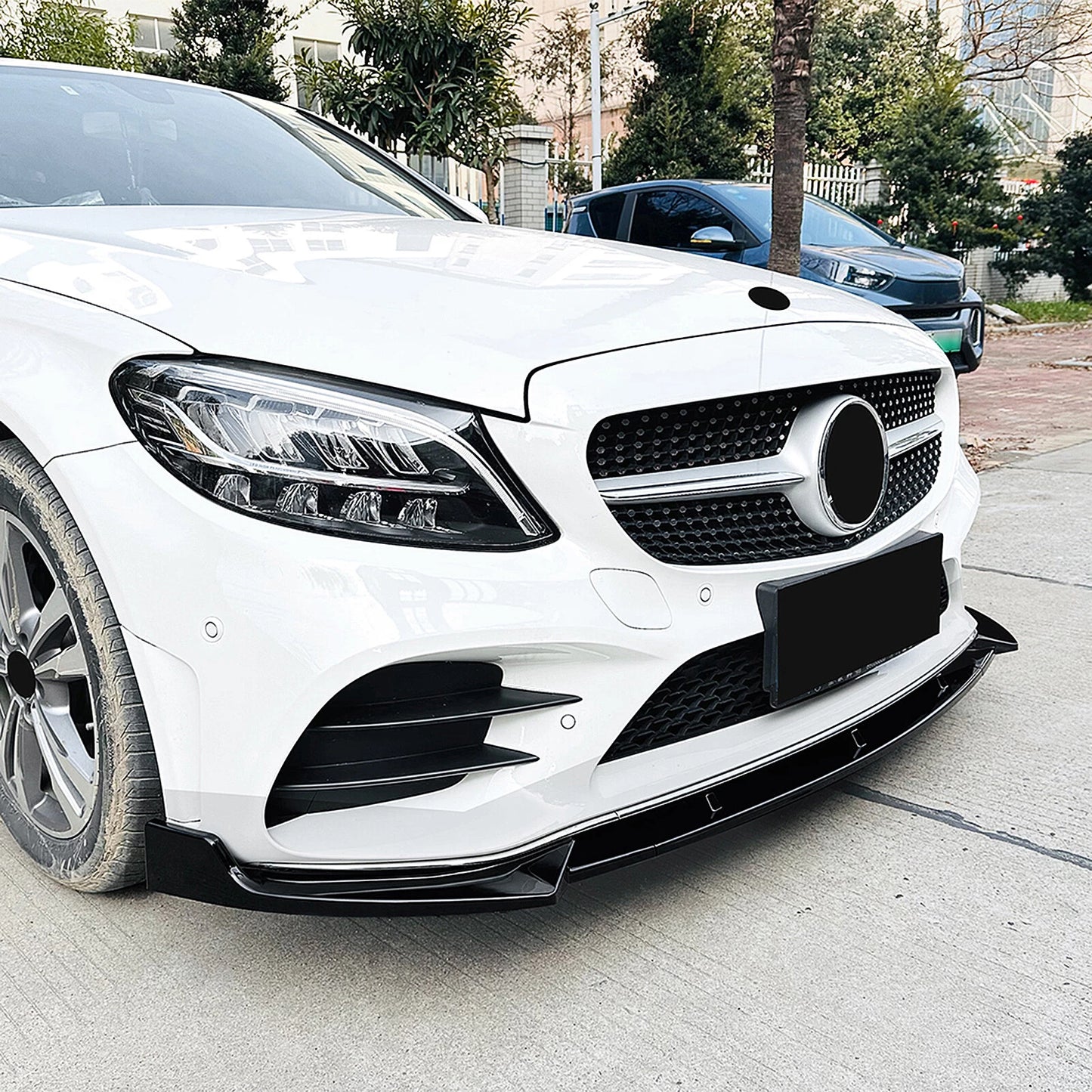 Bumper Spoiler Lip Splitter for Benz C Class W205 (2019-2021)